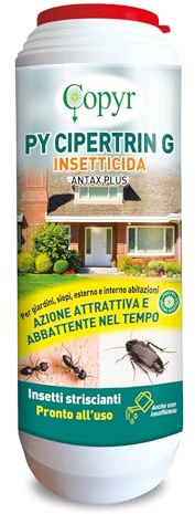 Copyr | PY Cipertrin G Antax Plus - Insetticida Microgranulare Pronto all'Uso contro Formiche e Altri Insetti Striscianti, Azione Abbattente, per Giardini Siepi Esterno e Interno -1Kg