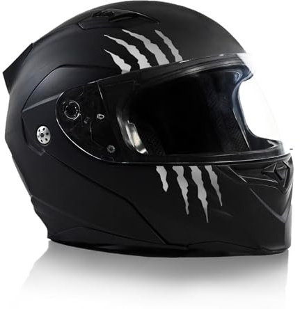 Finest Folia Kratzer Helm Aufkleber 2er Set 7,5x7,5cm Monster Sticker Kralle Deko für Motorrad Helm Auto Motorradhelm Kratzspuren selbstklebend wasserfest K173