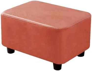 Pu-Leder, rechteckige Fußstütze, gepolstert, einfache Fußstütze, Bank, moderner Schuhhocker, Wohnzimmer, Sofa, Fußhocker, A, 29 x 40 x 23 cm, 45HaoAMZ