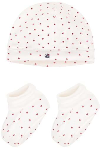 Petit Bateau A0ARZ, babymössa och tofflor, variant 1, Variant 1