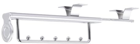 KSTORE Kleiderstange Ausziehbar, Schiebe Kleiderschrank Stab Schiebe Aufhänger, Ausziehbare Kleiderstange Hosenträger Im Kleiderschrank Und Stauraum,Silber,250mm