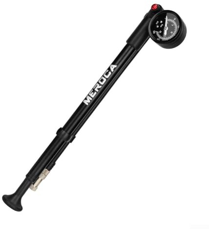 Oceanlend Pompe à chocs portable pour vélo, amortisseur de vélo, pompe à haute pression, pompe à fourche avant 300 psi, pour VTT, Y5TUQKEZ9LBK2WV1833Q