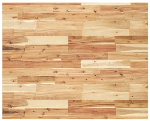 vidaXL Tischplatte, Holzplatte Rechteckig, Massivholzplatte für Schreibtisch Esstisch Couchtisch, Ersatztischplatte, 100x80x4cm Massivholz Akazie