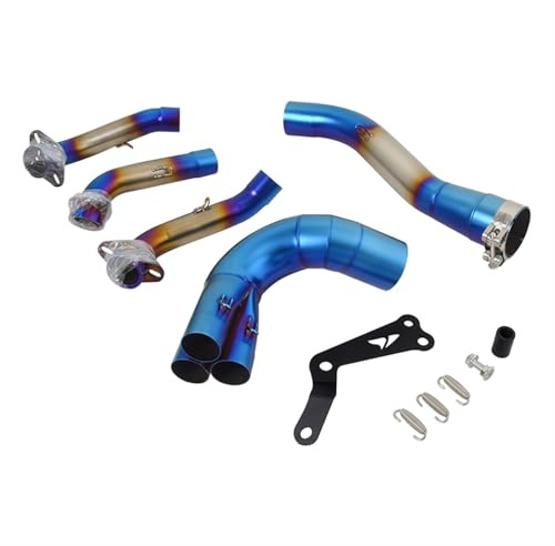 MKSZY Moto Catalyseur D'échappement De Moto Slip on pour Y&amaha Tracer 9 2021 2022 2023 Tuyau De Liaison Avant 51 Mm Silencieux