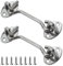 LWMLWM 2 Peças Gancho de Janela, Abertas Gancho de Cabine de Aço Inoxidável, Fechadura de Gancho de Porta Com Parafusos Para Janelas Portas Olho Porta Trava (100 mm)
