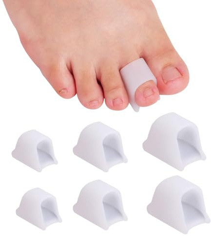 Yeomju Lot de 6 correcteurs d'orteils en marteau, séparateurs d'orteils pour hallux valgus, trois tailles, soutien confortable pour l'alignement du pied et soulagement de la douleur