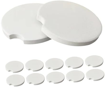 BELLIFFY Pezzi Sottobicchieri Ceramica per Sublimazione Tappetino Caldo Sottobicchieri Auto in Ceramica