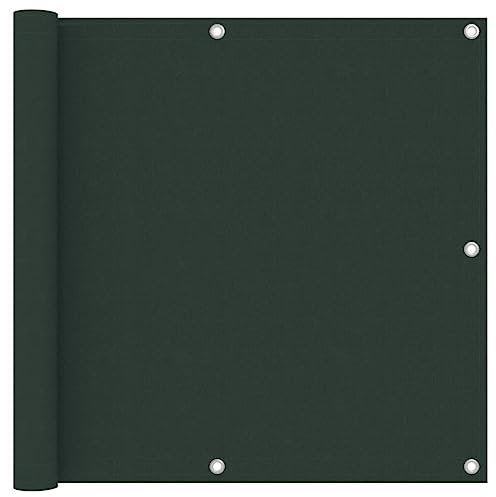 LLEZKBR Balkonsichtschutz dunkelgrün 90x300 cm Oxford Stoff