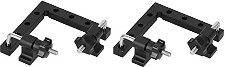 Abrazaderas de esquina o carpintería, abrazaderas para carpintería, 2 piezas, escuadras de posicionamiento de 90 grados, abrazaderas en forma de L de 90 grados, carpintería negra, clip fijo para gab