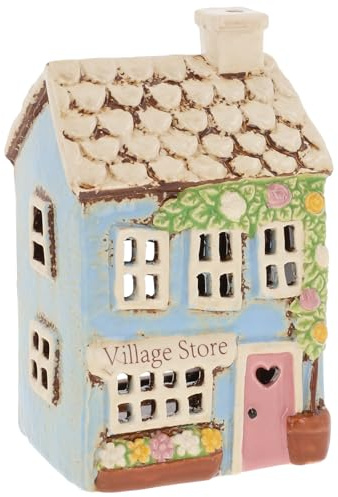 Shudehill Giftware Village Pottery Shops and Cafe Teelichthäuser – Gemüsehändler, Teestuben, Floristen und mehr (Dorfgeschäft)