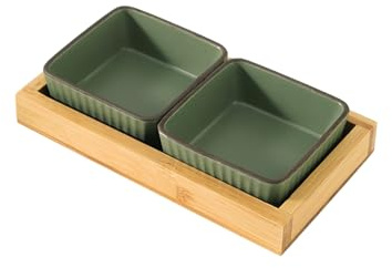 Vassoio in ceramica stile giapponese con 6 griglie verde farfalla piatto per noci e antipasti decorazione creativa per la casa piatto da portata perfetto per feste e incontri