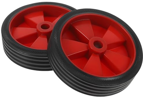 Genérico Ruedas de Repuesto para Compresor de Aire Rojo 5 Pulgadas de Plástico Instalación Fácil y Movimiento Silencioso para Electrodomésticos y Compresores Pequeños 2piezas