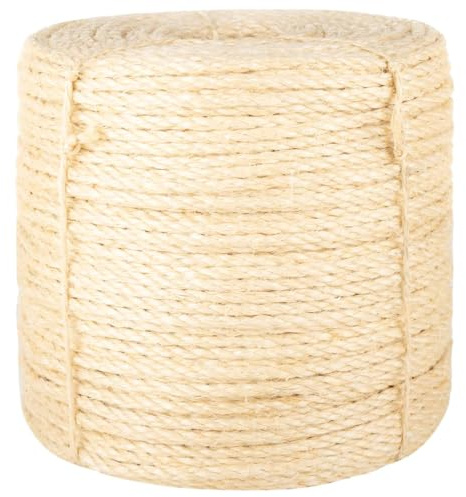 Generico Corda in Sisal 100% 6 mm 50 m,Articoli di ferramenta,Accessori ferramenta,Corde, Fili e Catene,Cavi e funi,Marrone,1.2 kg,155013