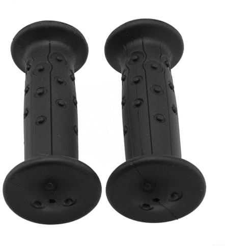 Goma suave para niños para empuñaduras de bicicleta, fundas antideslizantes cómodas para manos para niños de 19 mm para manubrio de bicicleta, longitud de 92 mm (negro)
