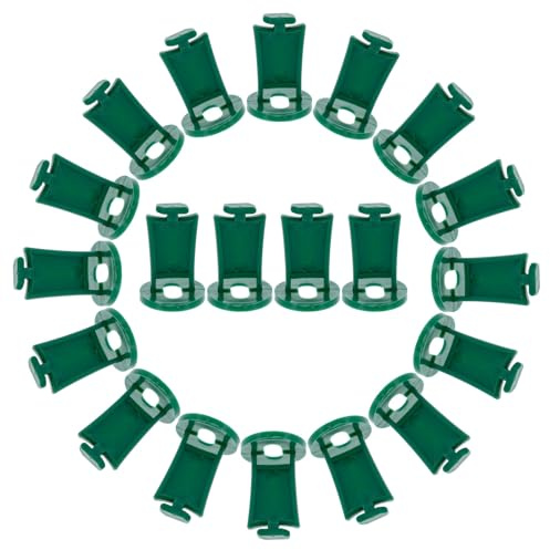 HAKIDZEL Greenhouse Fixing Clips 50Pcs 1.26X0.94In Plastic Plant Support Clips for Indoor Vine Fixing and Aluminium Greenhouse Insulation Netting