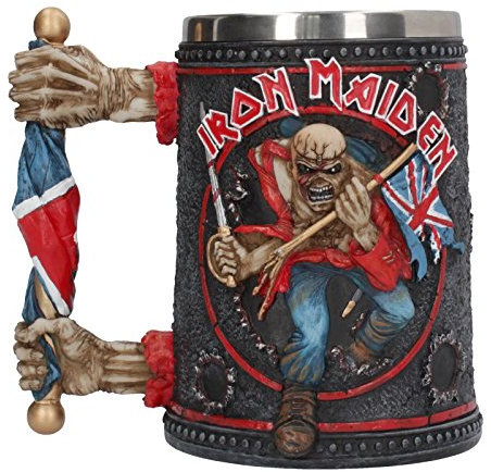 Nemesis Now Chope à Bière Iron Maiden 14 cm B4127M8, Noir/Transparent