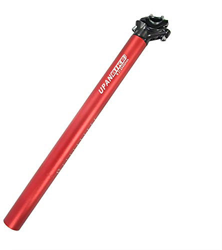 UPANBIKE cykelsadelstolpe aluminiumlegering längd 400 mm diameter 30,9 mm (röd)