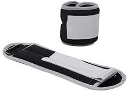 Aoligei Gewichtsmanschetten, Gewichtsmanschetten für Handgelenk/Fußgelenk 2 x 0.25kg/0.5kg Gewichte für Arme und Beine, Mit 5 cm Weiten-Klettverschluss(Size:single0.5KG,Color:Schwarz)