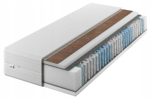 IZER Matratze 120x200 24 cm Taschenfederkern Härtegrad H3 H4 7 zonen Bett Matratzen 2 in 1 kokosfasern Rollmatratze Komfortschaum