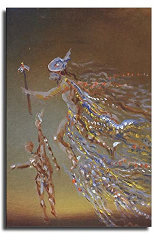 35+ Salvador Dali Wandkunst Gemälde Hermes von Salvador Dalí Surrealistisches Poster Dekorative Malerei Leinwand Wandkunst Wohnzimmer Poster 30 x 45 cm