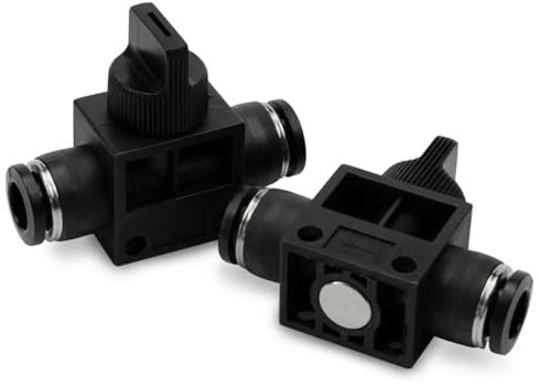 Bwintech 5 pièces 4mm Tubes OD Vanne à bille de contrôle du débit d'air Raccord union pneumatique droit Push To Connect