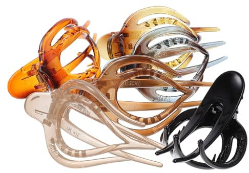 Didiseaon Lot de 6 Pinces à Cheveux Plates en PC pour Femmes Tenue Ferme Haute Dureté Accessoires Cheveux pour Mariage et Fêtes