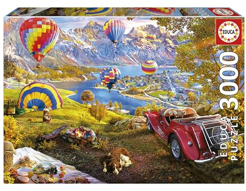 Educa - Puzzle von 3000 Teilen für Erwachsene | Das tal der Heissluftballons. Maßnahme: 120 x 85 cm. Es beinhaltet einen verlorenen Service für Aktien. Seit 14 Jahren (19947)