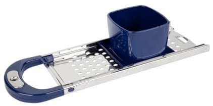 EUROHOME Spätzlereibe Edelstahl Kunststoff mit Nase für lange Spätzle - Spätzlehobel 33 x 11 x 6,3 cm - Spätzlepresse Schaber mit runden Löchern - Spätzlebrett Reibe mit Trichter zum Teig einfüllen