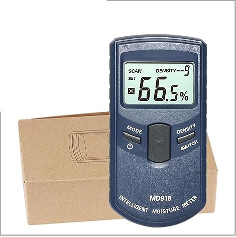 Misuratore di umidità Misuratore di umidità del legno digitale a induzione elettromagnetica Tester di umidità del legno Igrometro Rilevatore di umidità del legno Ampio display LCD Monitoraggio ambient