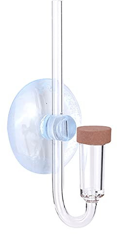 Beufee Aquarium Co2 Diffusor, Co2 Diffusor Aquarium Blasendiffusor Co2 Blasenzähler Inline Acryl Transparent Inline Co2 Diffusor Aquarium (S)
