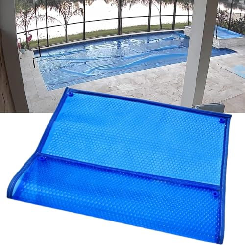 HDYZJQ Square Above Ground Pool Solar Cover, Pool Hot Tub Floating Thermal Blanket Dustproof Cover, Multi-Purpose Bubble Heat Insulation Film Pool Protector Mat(1.5mx3m(5ftx9.8ft))