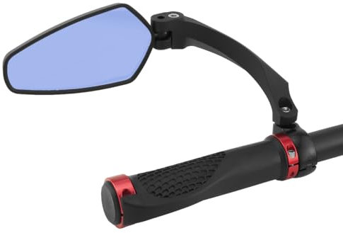 MidGard Fahrradspiegel mit Blendschutzfunktion, e-Bike Rückspiegel blendfrei mit schraubbare Aluminium-Klemme für Fahrrad-Lenker, geeignet für MTB, Rennräder, eBike usw. Links