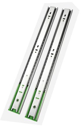 Schwerlastauszug Auszugsschienen Bodenmontage Teleskopschienen Vollauszug Schubladen Schienensystem Schubladenschienen Softclose Schubladenauszüge Teleskopauszug (450mm,Weiß)