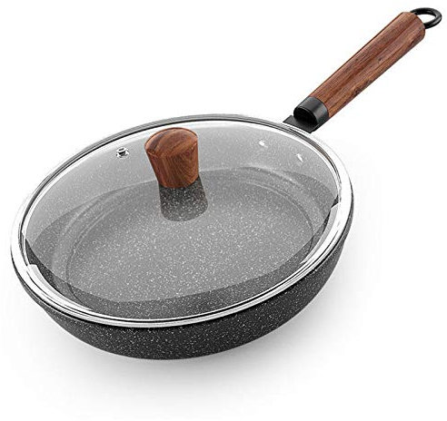 TVSKWMRQ Non-Stick Frying Pan Pan No-Smoke Gas Cooker Universal Cooking Pots and Pans Set Wok Pan Frying Pan Kitchen Pot Cooking Wok (28cm)