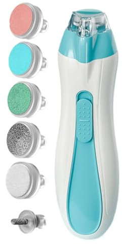 Electric Baby Nail Trimmer | Electric Fingernail Clippers,Battery Powered Children's Manicure Care Set with Led Light Anti-Pinch Trim Buffer Kit for Babies Boys Girls Trimming