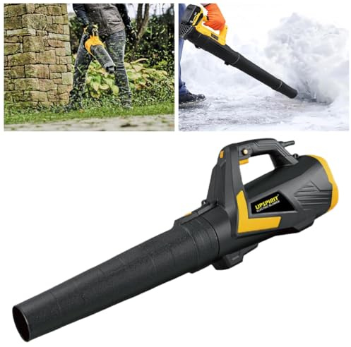 Soplador de Hojas Eléctrico - Leaf Blower con Viento Fuerte Potente de 6 Velocidades - Soplador de Césped - Quitanieve para la Limpieza de Patios y el Cuidado del Césped,Plug in Model