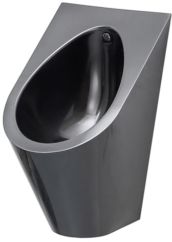 Urinario de pared de acero inoxidable duradero para hombres, ideal para baños domésticos y comerciales, diseño que ahorra espacio, fácil de limpiar, accesorio moderno para baño