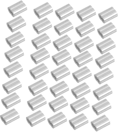 VALICLUD 200 pezzi Manicotti in Alluminio per Crimpare Cavi Doppio Tubo per Cavi e Funi in Acciaio Manicotti Forma per Connessioni Resistenti e Versatili