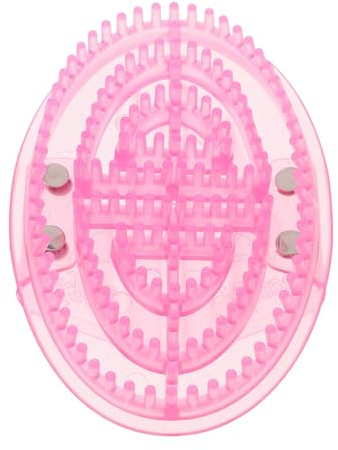 BCOATH Meridian Massagebürste PVC Handheld Massagegerät zur Muskelentspannung Weiche Hautfreundliche Bürste für Kopf Beine Rücken und Ganzkörpermassage Zuhause und Salon Rosa
