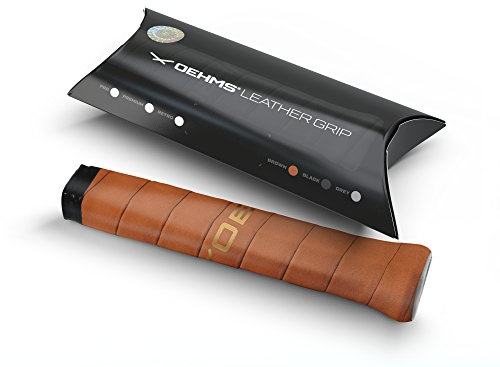 Oehms Pro Leder Griffband Tennis Basisband, braun, Made in Germany