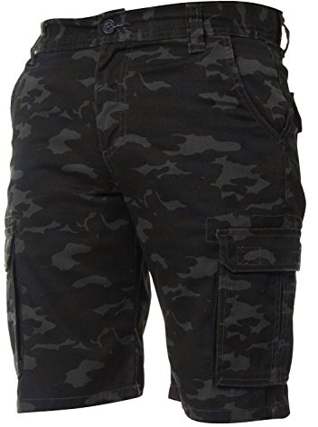 KZS116 Enzo Jeans Mens Cargo Camo Shorts Summer Army Combat Camouflage Chino Half Pants Vintage Colour Waist Size 36