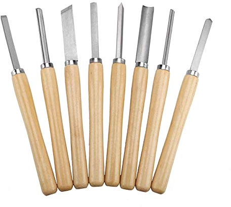 Anjing Lot de 8 burins à Bois pour Tour à Bois