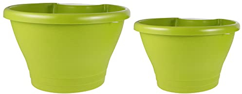 YARNOW 2 Stücke fallrohr blumentopf Regenrohr Pflanztopf Balkontopf Fallrohr Hängetopf Wand Topf Regenfallrohre Pflanzgefäß Regenrinne Übertopf Draußen Balkon Pflanzkübel Grün