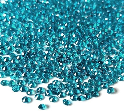 10.000 cristalli di spargimento di strass da 2,5 mm di perline con pietre acriliche, coriandoli da tavola, decorazione per eventi di ballo (verde acqua)