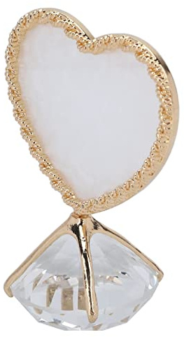 Espositore per Unghie, Stile Elegante Double Sided Premium Resin Nail Art Stand Design a Forma di Cuore per Unghie (Oro)