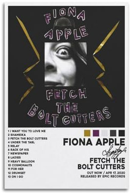 Szzmyo Fiona Apple Posters Fetch The Bolt Cutters Album Poster Decorative Painting Modern Aesthetic Canvas Poster Bedroom Art Living Room Decoration Poster 16x24inch(40x60cm) Unframe-Style