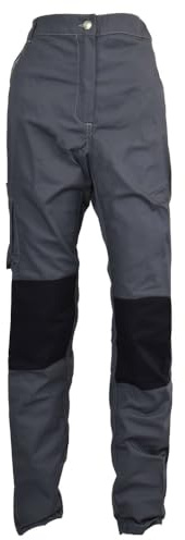 Fashion Sécurité Pantalon de Travail Femme Gris et Citron Résistant, Confortable et Tendance - Bricolage et Jardinage - 38