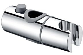 DETBOM Supporto Soffione Doccia, Gamma di Diametri 19-20.6mm, Supporto Doccia Regolabile per Saliscendi Doccia, Universale Supporto Soffione Doccia per Barra per Saliscendi (Cromato Argento)