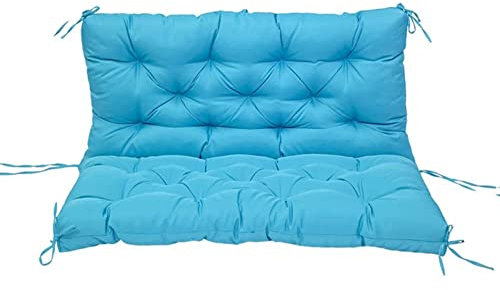 Outdoor-Schaukelbankkissen mit Rückenlehne, wasserdicht und waschbar, Terrassenstuhl-Auflage für 2- und 3-Sitzer-Möbel, bequem, Gartendekorationskissen für Rasenstuhl, 150 x 100 x 10 cm
