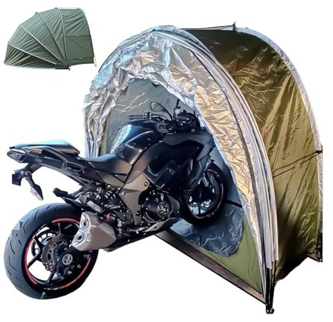 JXZDH Bike cover Bike Tent Outdoor Storage Hanging 2 in 1 Outside Storage Sheds with Double Doors for 2-5 Bikes Backyard Shed Bicycle Tent,Green(Green)
